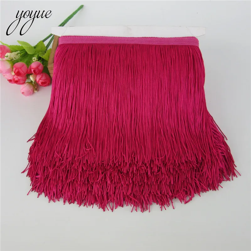 1 yards 15cm Long Fringe Lace Tassel Polyester Lace Trim Ribbon Latin dance skirt curtain fringes for sewing DIY Accessories