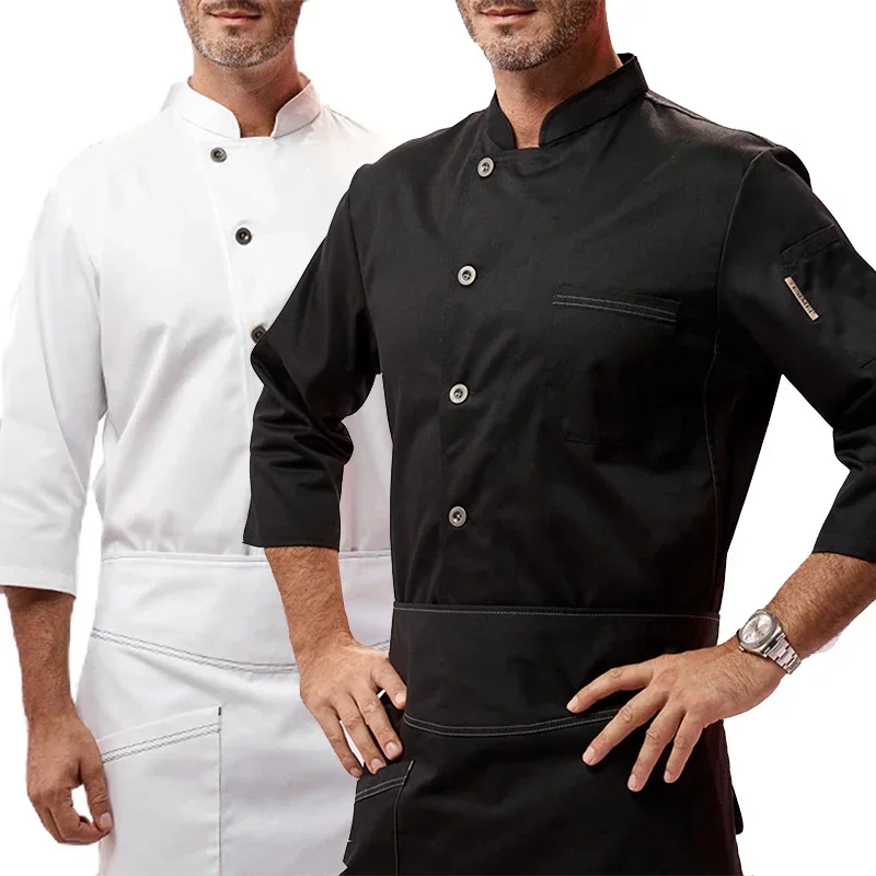 Hot selling chef men for autumn and winter  long sleeved hotel Western restaurant kitchen uniforms catering chefs uniform