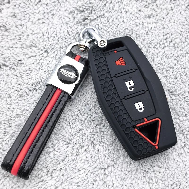 3 Buttons Silicone Car Remote Key Cover Shell Holder for Mitsubishi Outlander 2022 2023 2024 Case Keyless Protector Accessories - view 6