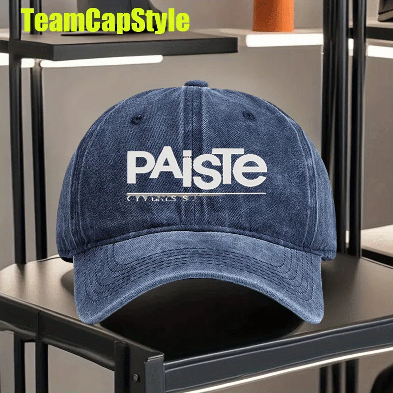 A Stylish Retro Washed Baseball Cap Featuring a Paiste Gong Sound, Perfect for Music Lovers. This Lightweight And Comfortable Ca