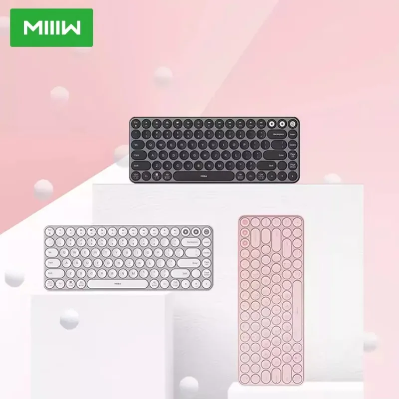 

MIIIW Dual-mode Mini Keyboard 85 Keys 2.4GHz Metal Keyboard Multi-system Wireless Office Computer Notebook Tablet