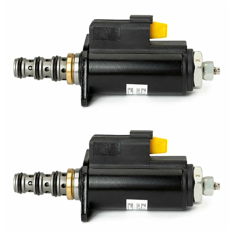 2X 121-1491 Excavator Rotary Solenoid Valve For Caterpillar E320B/C/D 315C 325C 1211491 KWE5K-31 G24DA30 G24DB30 CAT