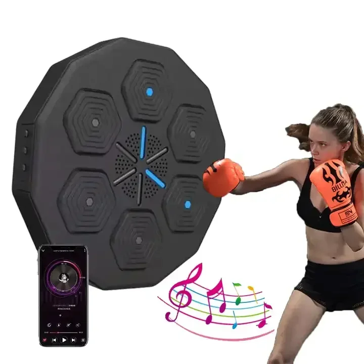 Indoor Smart Bluetooth Onepunch Music Boxing Target Training Machine Adult Wall Mounted Trainer Kicking Pad with Gloves