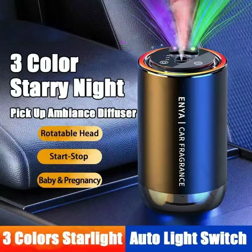 

Car Air Freshener RGB Starry Sky Top 3 In 1 Multi-Function Aromatherapy LED Light USB Charger Essential Oil Diffuser Accessories