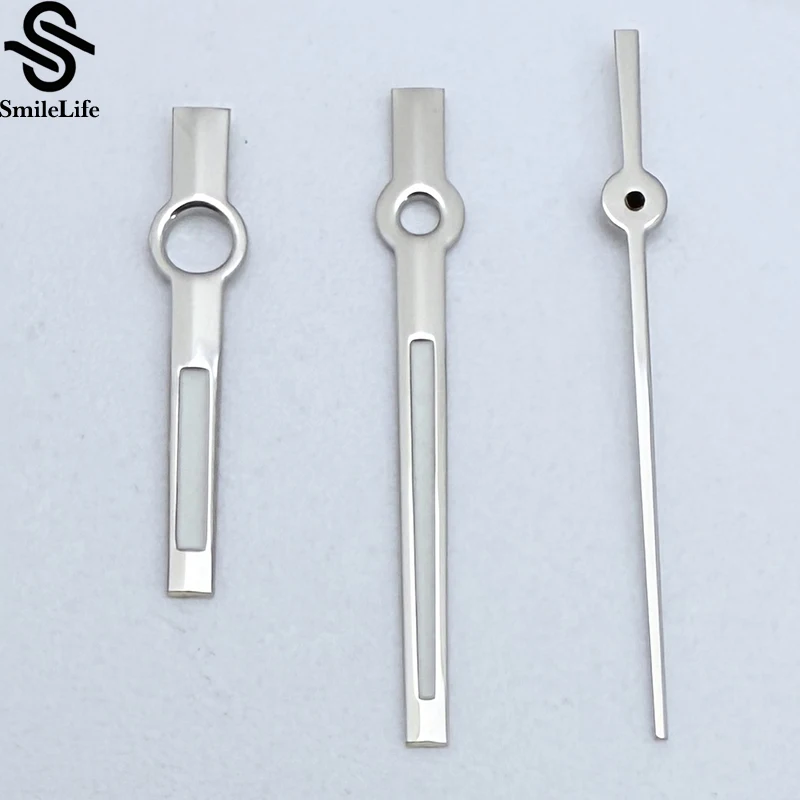 SmileLife полированные серебряные стрелки для часов зеленые светящиеся подходят для Японии NH35/NH35A автоматический механизм аксессуары для механических часов Запчасти