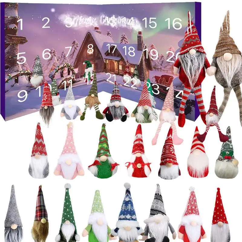 

24 Days Countdown Calendar Christmas Countdown With Cartoon Character Portable 24 Different Character Christmas Party Favors For