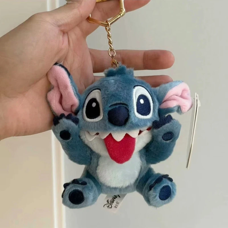 

MINISO Disney Stitch Plush Keychain Cute Pendant Doll Bag Charm Soft Stuffed Toy Cartoon Accessory Gift For Kids In Stock