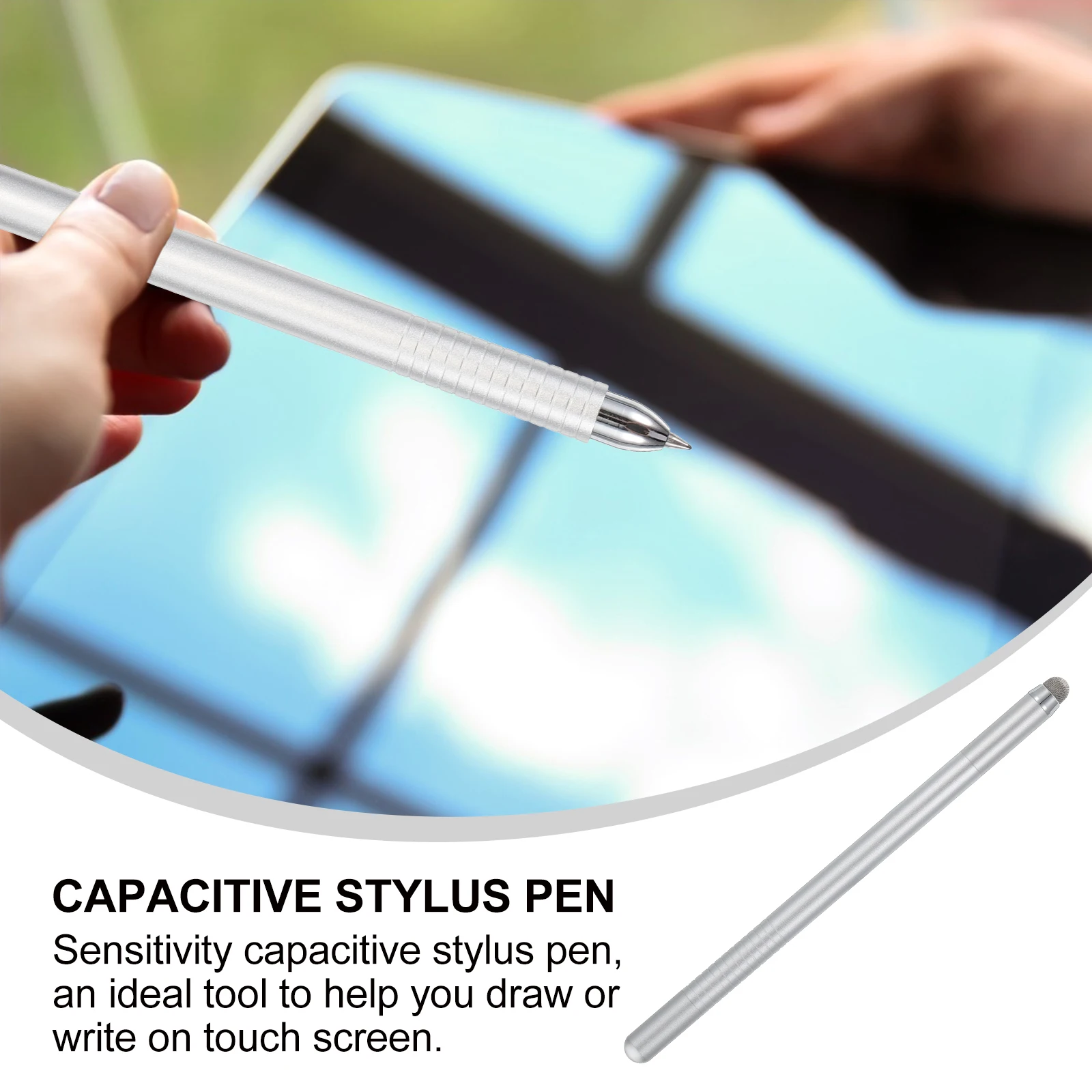 

Universal Capacitive Stylus Pen Smooth Writing Experience Pocket Clip Compact Lightweight Touch Screen for Tablets Phones