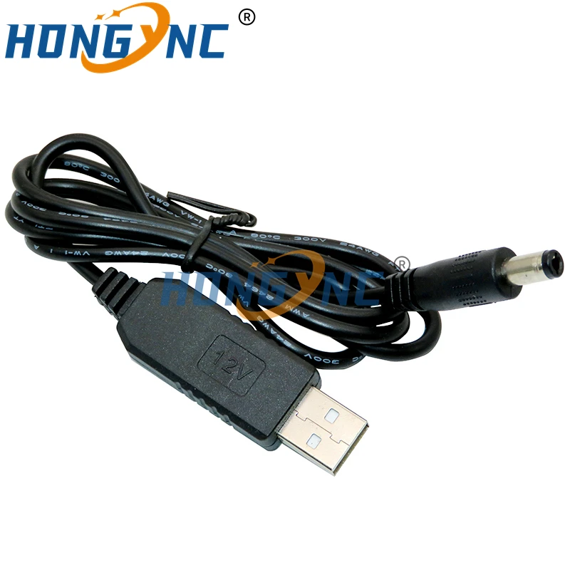 Kabel adaptor konverter USB, colokan 2.1x5.5mm, garis penguat daya Usb DC 5V ke DC 9V / 12V