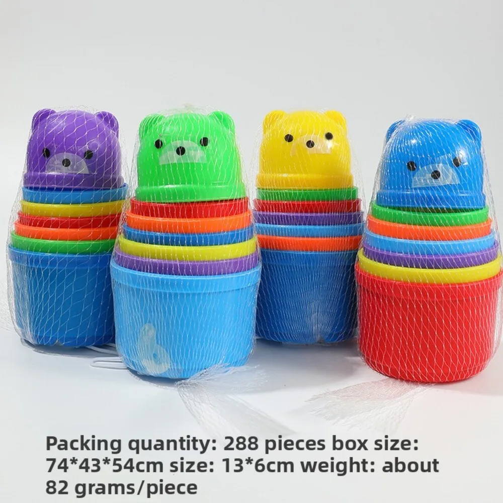 Colorful Stacking Cups for Babies Toddlers Educational Learning Toys Infant Sensory Development Playtime Activity Set