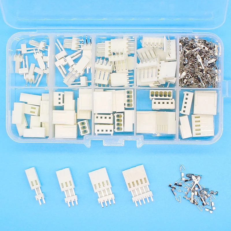 KF2510-Kit de 40 juegos en caja, 2p, 3p, 4p, 5 pines, 2,54mm, Terminal de paso/carcasa/conectores de cabezal de pin, adaptador