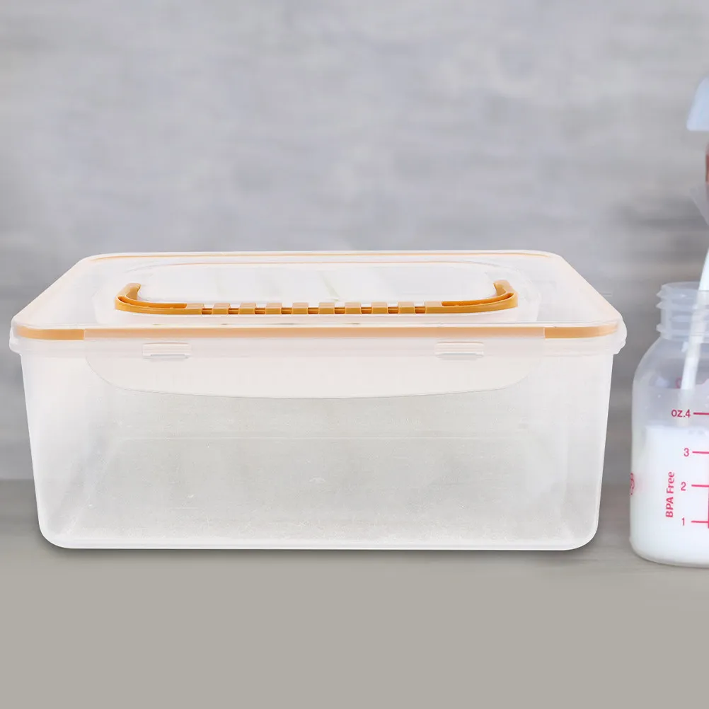 

2Pcs Portable Square Breastmilk Storage Box Airtight Leakproof Freezer Organizer for Refrigerator Breastfeeding Mothers Space