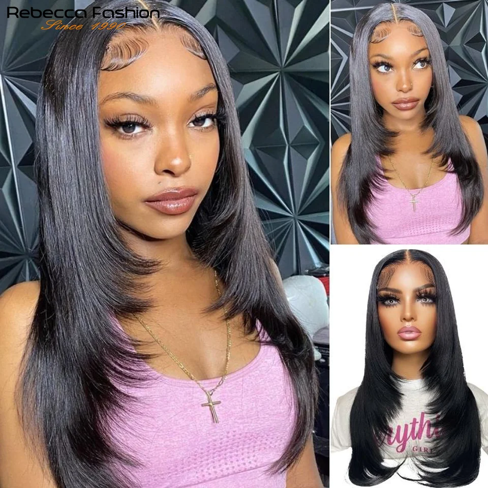 Rebecca 13x4 Straight Lace Front Human Hair Wig Peruvian Human Hair Lace Frontal Wigs Remy Human Hair Wigs On Sale Clearance