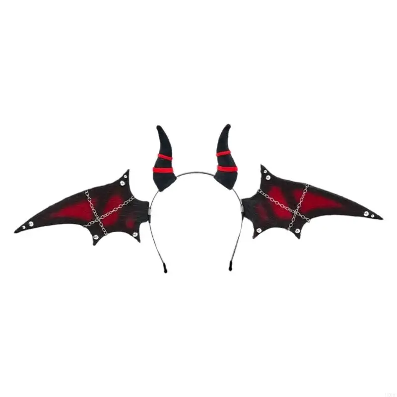 Halloween Bat Horn Headband Cosplay Costume Accessory with Plush Design for Theme Event Styling and Photography Dressingup Y166