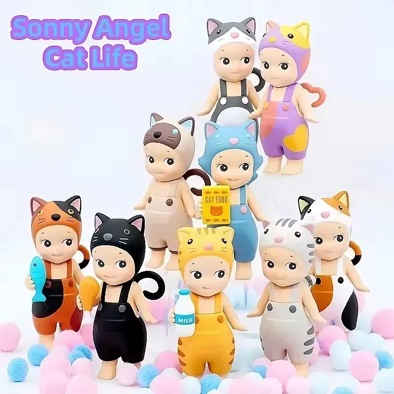 

Sonny Angel Blind Box Cat Life Serise Mini Cat Action Figures Toys High Quality Ornaments Dolls Fans Children Christmas Gift