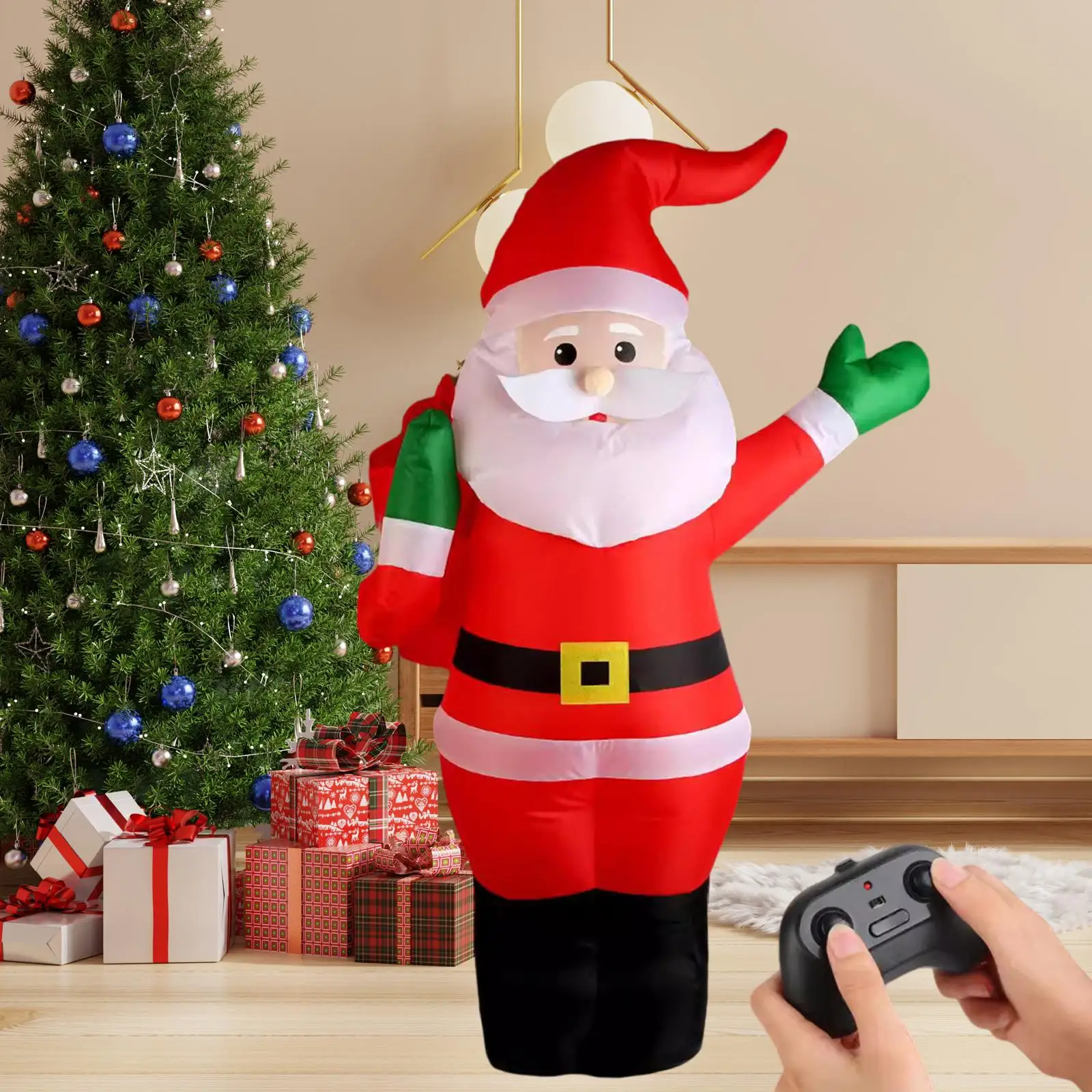 

Christmas Inflatables Santa Waterproof Fabric with Music for Party Yard Lawn