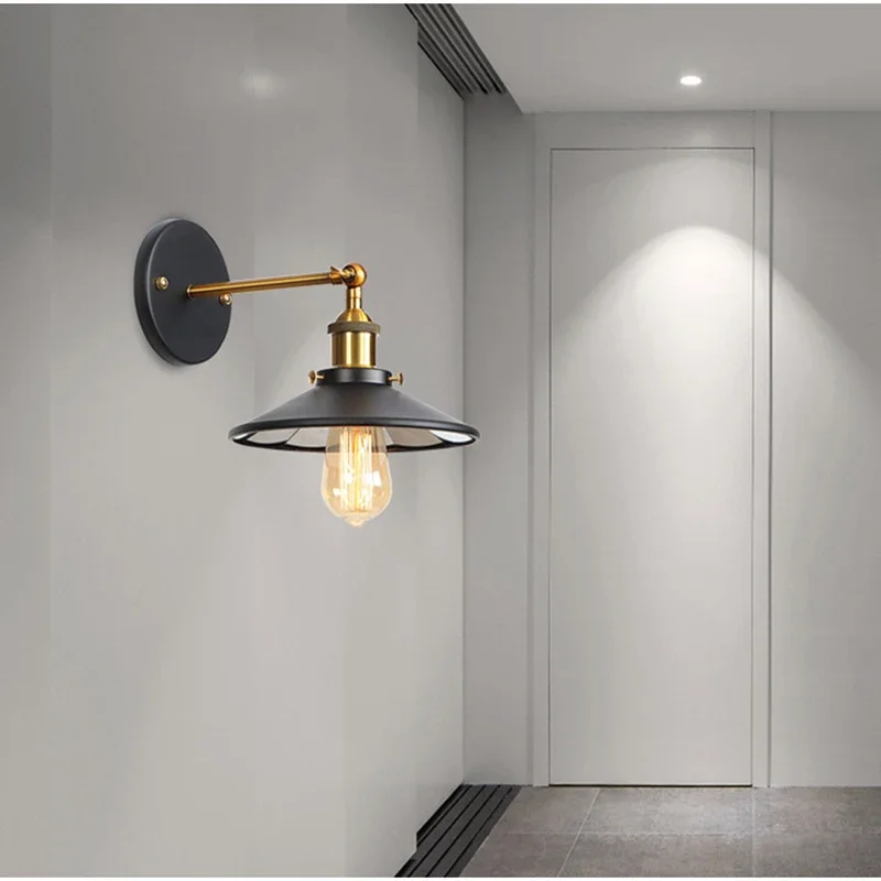 American Industrial Retro Wall Lamp Aisle Creative Bedside Lamp Outdoor Balcony Bar Stairs Corridor Wall Lamp Mirror Front Light