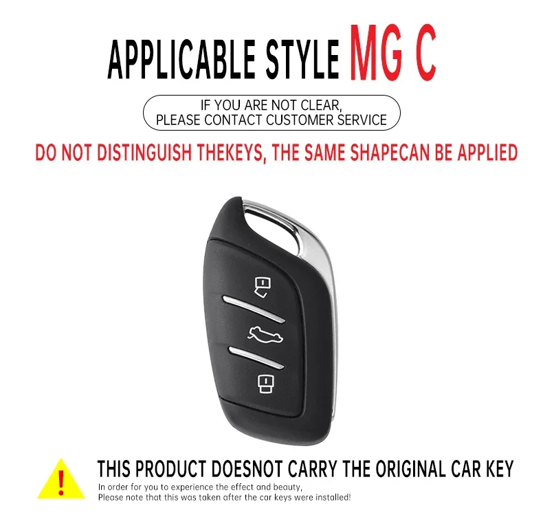 Car Remote Key Case Shell Cover for MG ZS HS 5 6 EZS Zinc Alloy Leather Car Key Case for Roewe RX8 RX5 RX3 I6 I5 Accessories