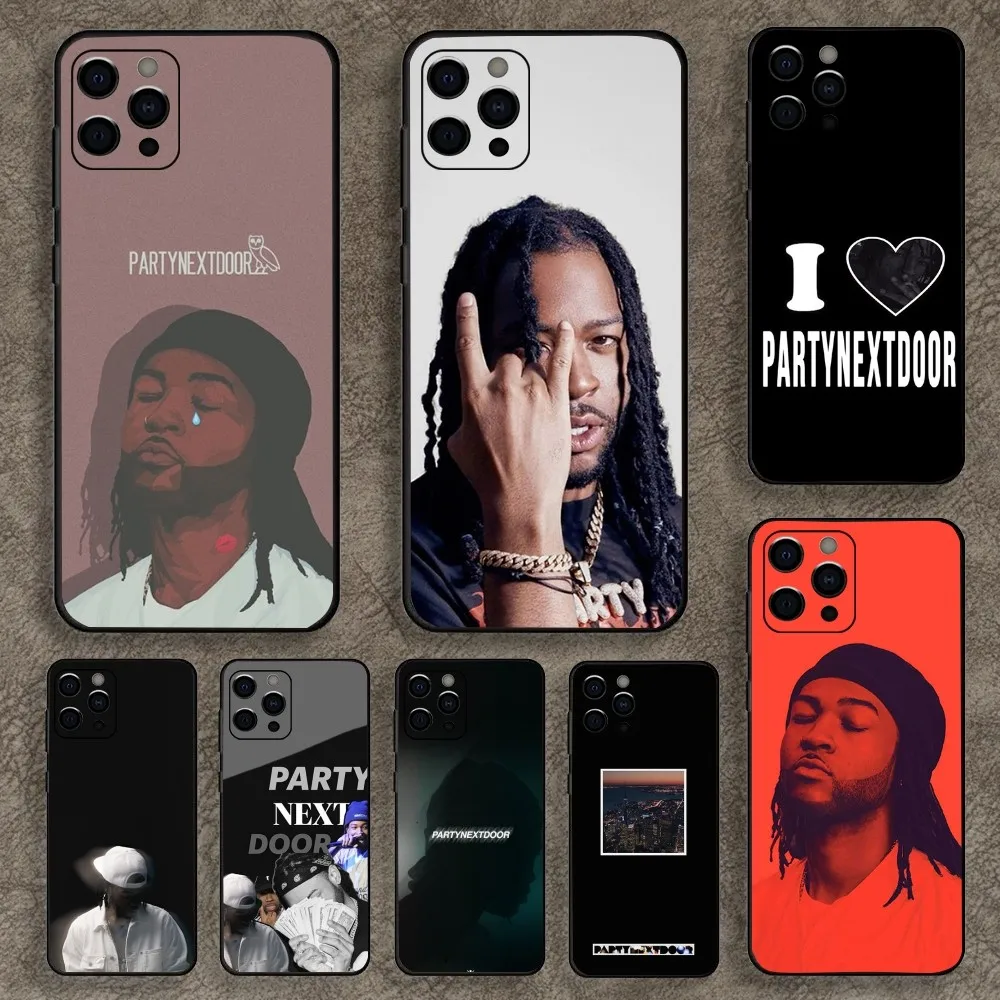 P-Partynextdoor Rapper Phone Case For Apple iPhone 15,14,13,12,11,Pro,X,XS,Max,XR,Plus,Mini Soft Black Cover