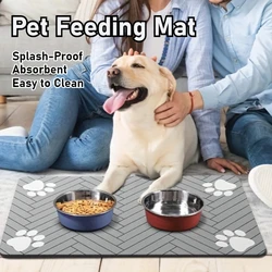 1pc Fast-Drying Diatomaceous Earth Pet Feeding Mat – Splash-Proof Absorbent Easy To Clean for Dog Cat Washable Pet Feeding Mats