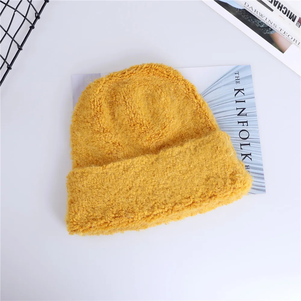 2022 Winter Hat for Women Rabbit Cashmere Knitted Beanies Thick Warm Vogue Ladies Wool Angora Hat Female Beanie Hats Toques Caps