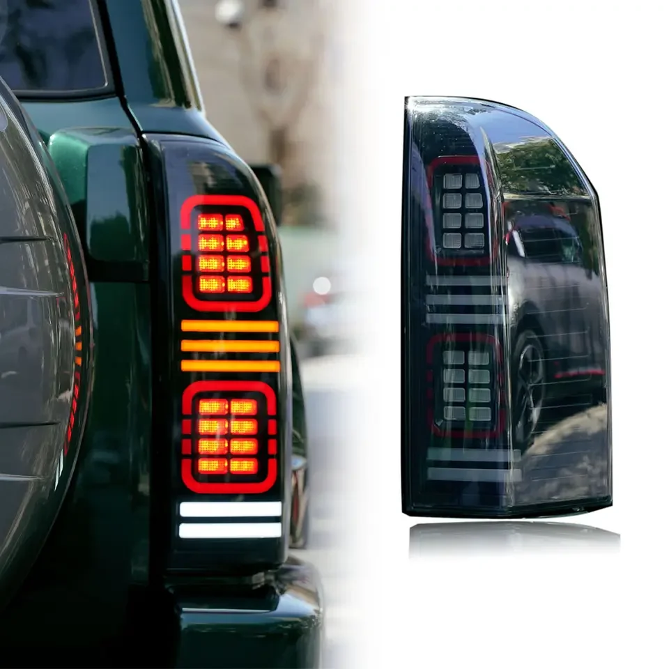 Pair Of Car Tail Light Assembly For Nissan Patrol Y61 07-16 LED Brake Flowing Water Flicker Plug and Play Tail Lamps Taillights