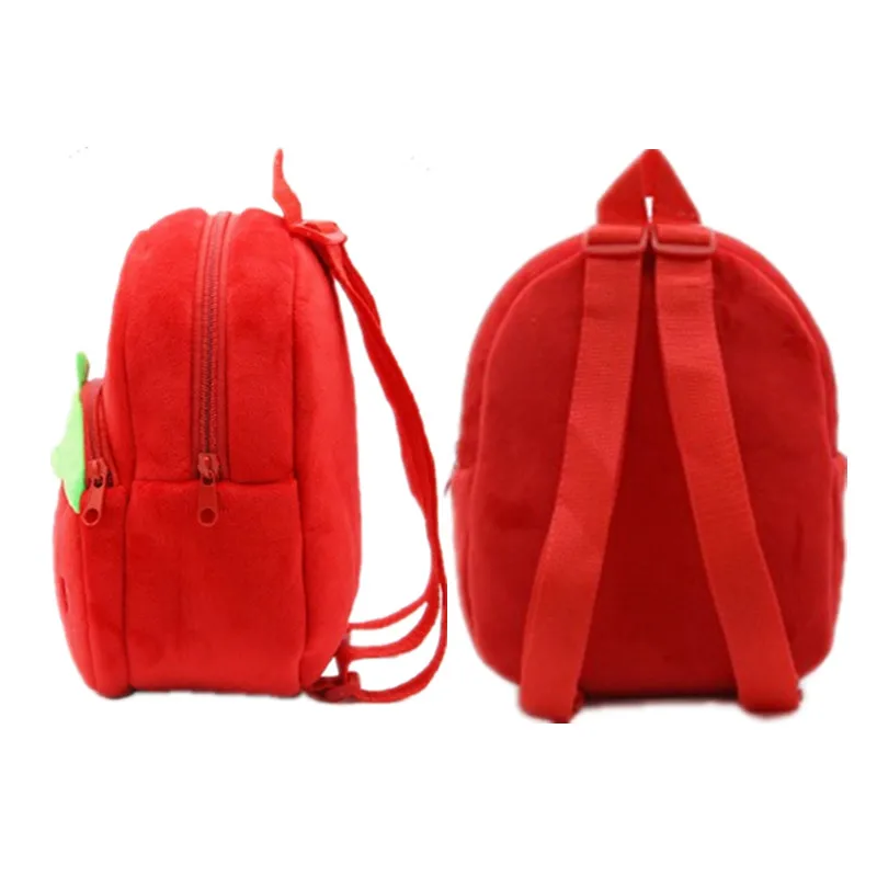 Kids Small Shoulder Backpack Cartoon Fruit Plush Kindergarten School Bag 1-3 Years Old Boy Girl Lovely Strawberry Birthday Gifts