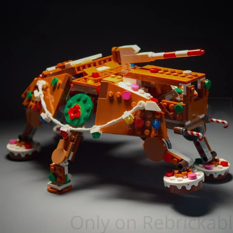 MOC-240402 الزنجبيل بنة المركبة الفضائية سفينة الفضاء حرب الفضاء فيلم الإبداعية هدية الكريسماس Klocki الزنجبيل الفضاء 487P