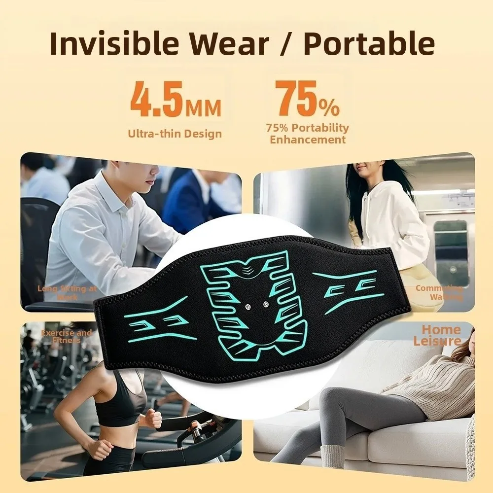 Body Massager EMS Abdominal Toning Belt USB Recharge Portable Muscle Toner Trainer Wireless Smart EMS Muscle Stimulator Fitness
