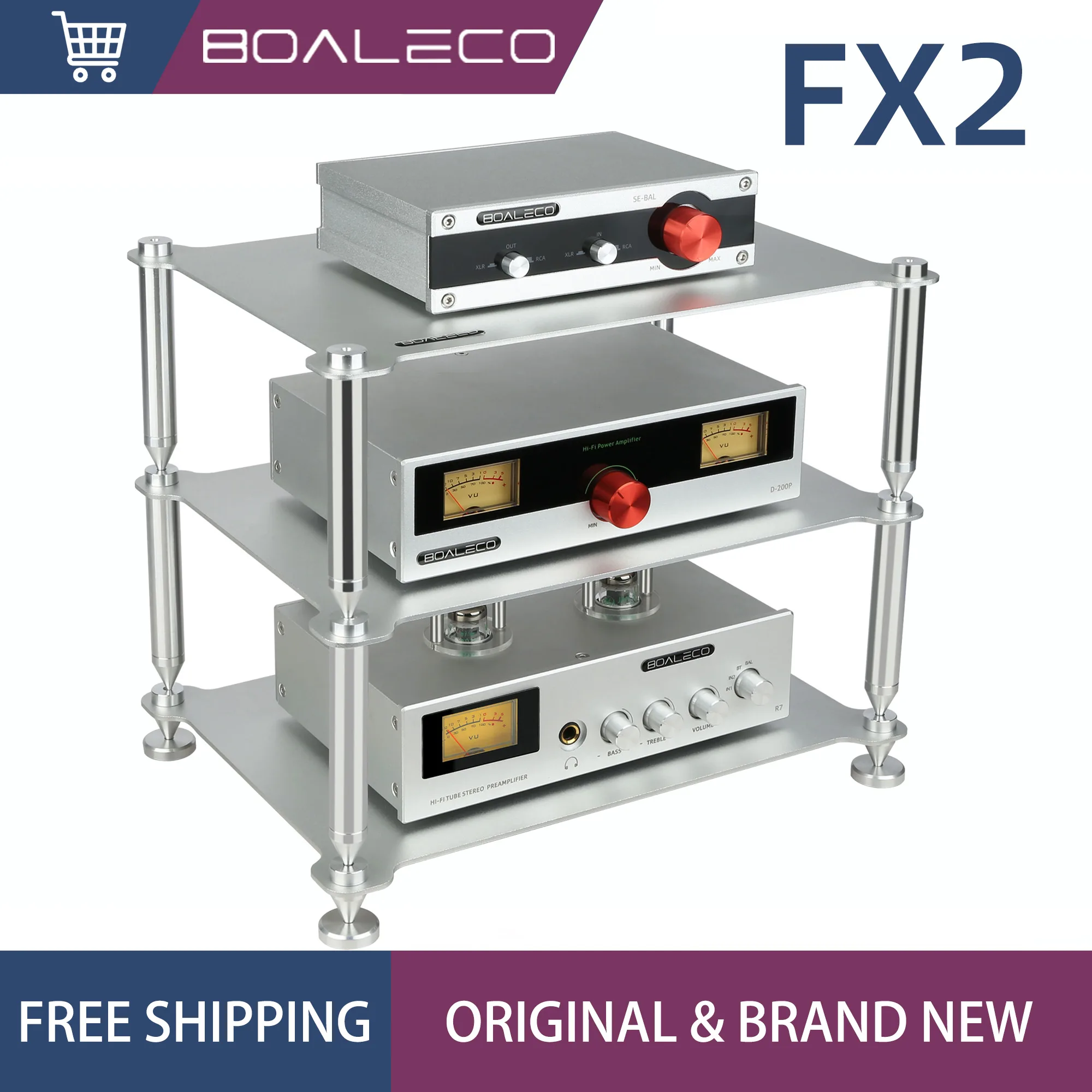 

BOALECO FX2 настольная стойка для аудиооборудования HIFI усилитель для наушников ЦАП стойка из алюминиевого сплава с тройной разделенной структурой HIFI стойки