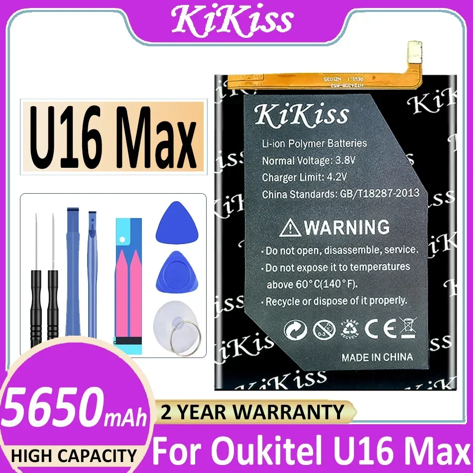 

KiKiss Battery 5650mAh for Oukitel U16 Max U16Max Smart Phone Bateria