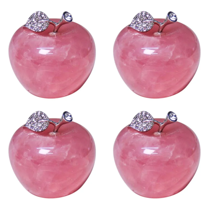 

A96I-4Pcs Natural Rose Quartz Pink For Couple Decorations Home Decoration Study Room Decoration DIY Gift