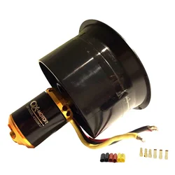 QX-Motor 64mm EDF zestaw wentylator kanałowy 5 łopatek elektrycznych EDF z 3-4s QF2822 4300KV bezszczotkowy silnik Outrunner do samolotu odrzutowego