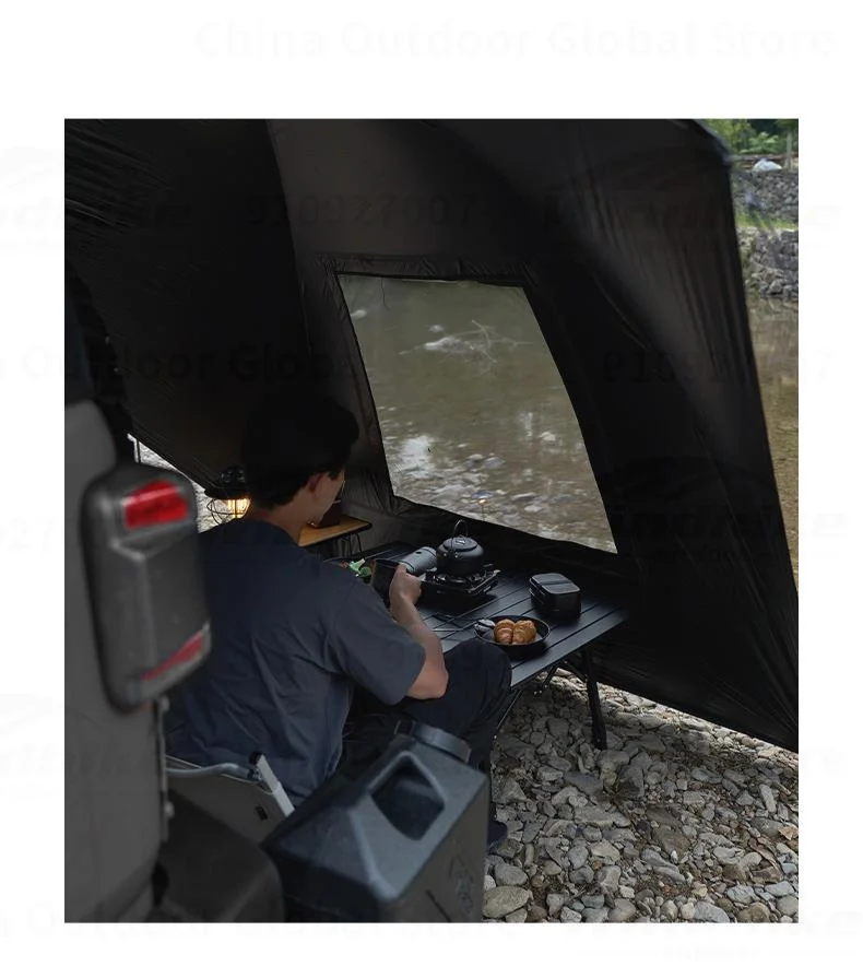 MOBI GARDEN Car Side Tent SUV Docking Camping Picnic Waterproof Sunscreen UPF50+ Convenient Black Advanced Canopy Awning Outdoor image 34