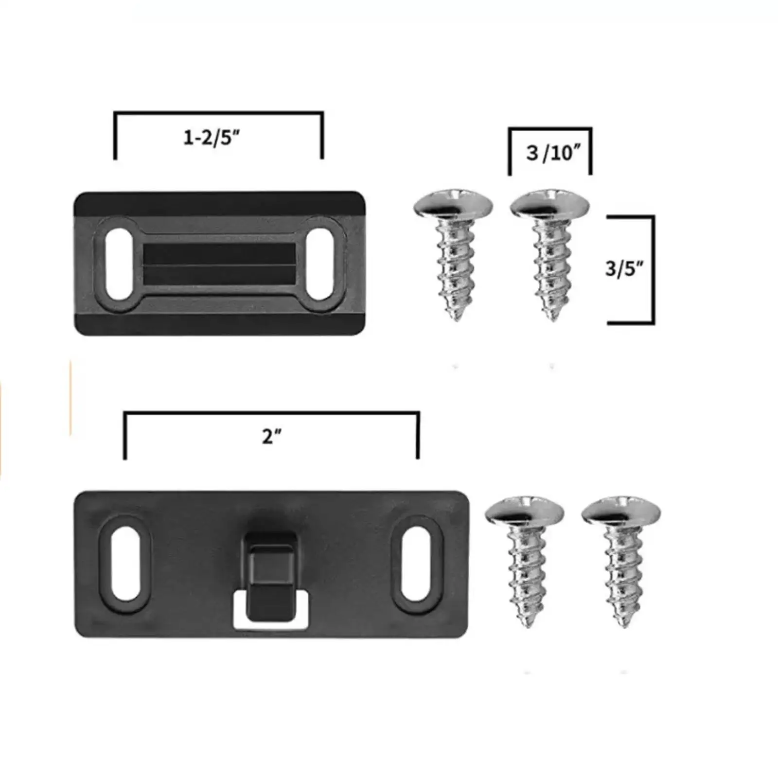 

RV Screen Door Latch Right Hand, Includes Strike, Keeper, and Mounting Screws Accessories Black Durable Sturdy ABS Housing