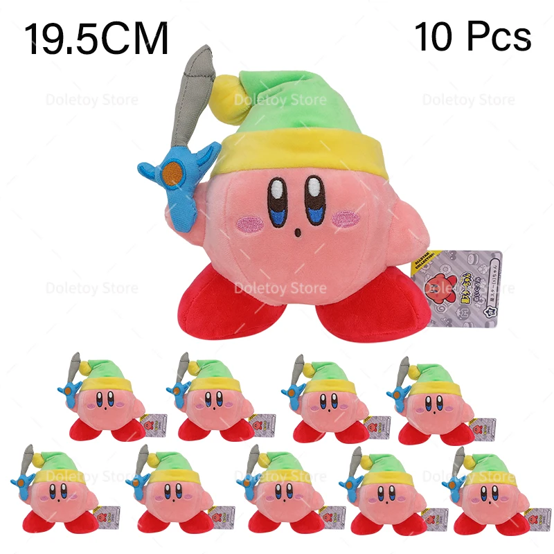 10 PCS/ Lot Kirby Plush Star Kirby Swimming Kirby Stuffed Toys for Children Girls Soft Plushie Boys Birthday Gifts