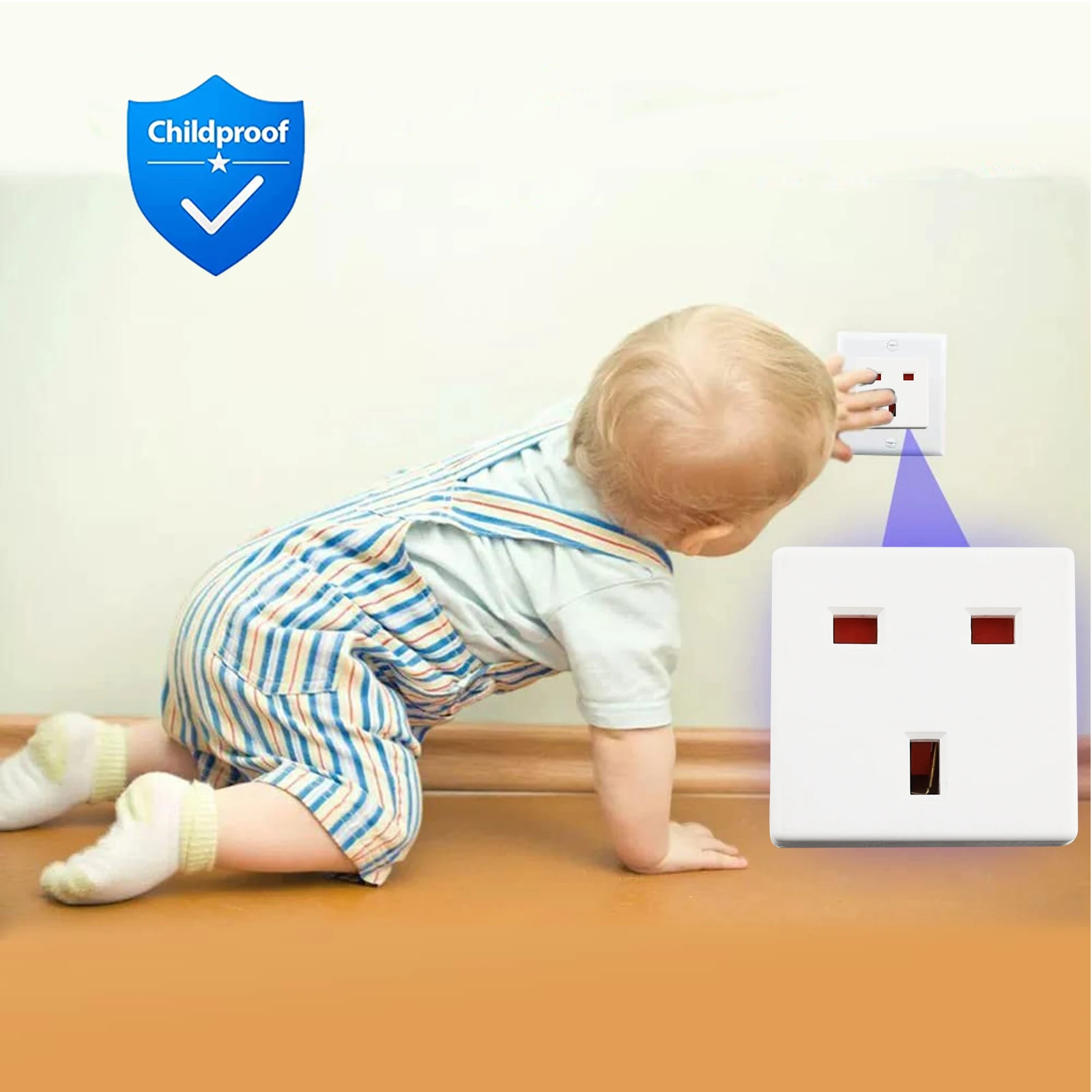 3PCS 3 Pin UK Socket Double Plug Adaptor, UK Wall Extension Socket Multi Plug with 2 AC Outlet Power Adapter 250V 13A for Home