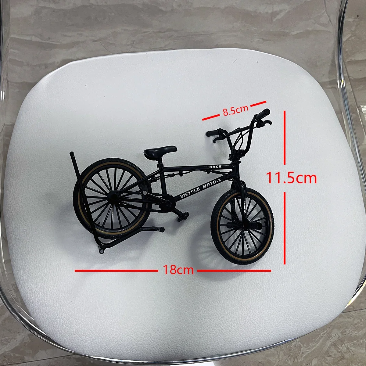 1:8 modello in lega bicicletta pressofuso decorazione Mountain Finger Mini Black Metal Bike simulazione collezione regali giocattoli