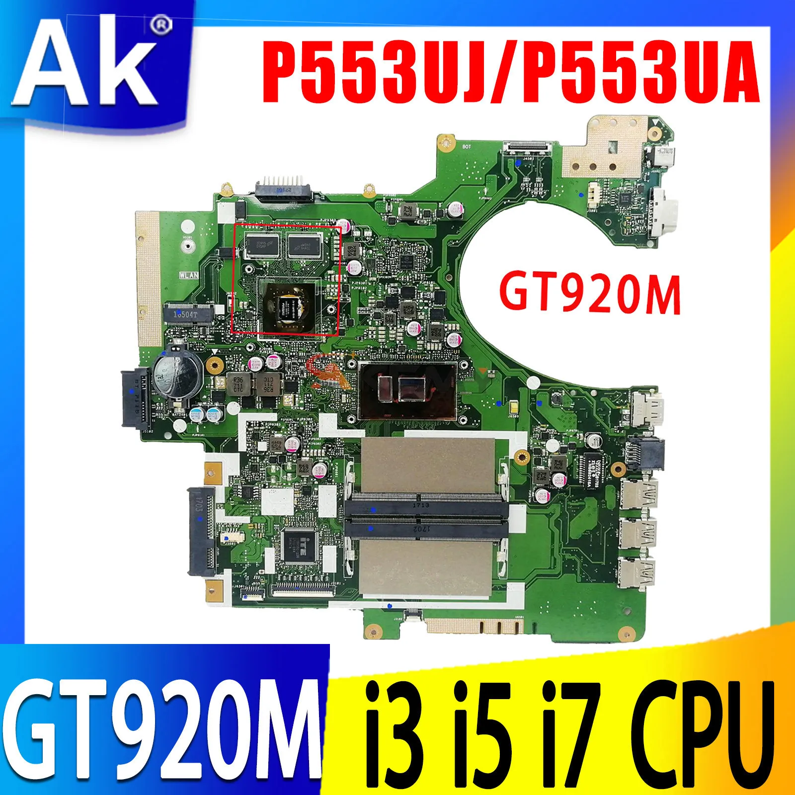 

Shenzhen Mainboard P2540UJ P2540UA P2530UJ P553UJ P553UA P2540U PRO553U PX553U PE553U P553U Laptop Motherboard I3 I5 I7R GT920M