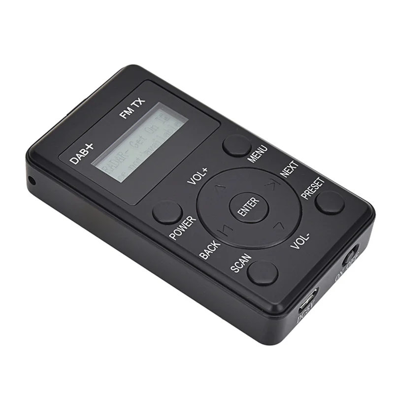 

3X портативное радио мини-карманный FM DAB + цифровой дисплей стереоприемник ЖК-дисплей со встроенным аккумулятором Поддержка наушников Calendar-TCES