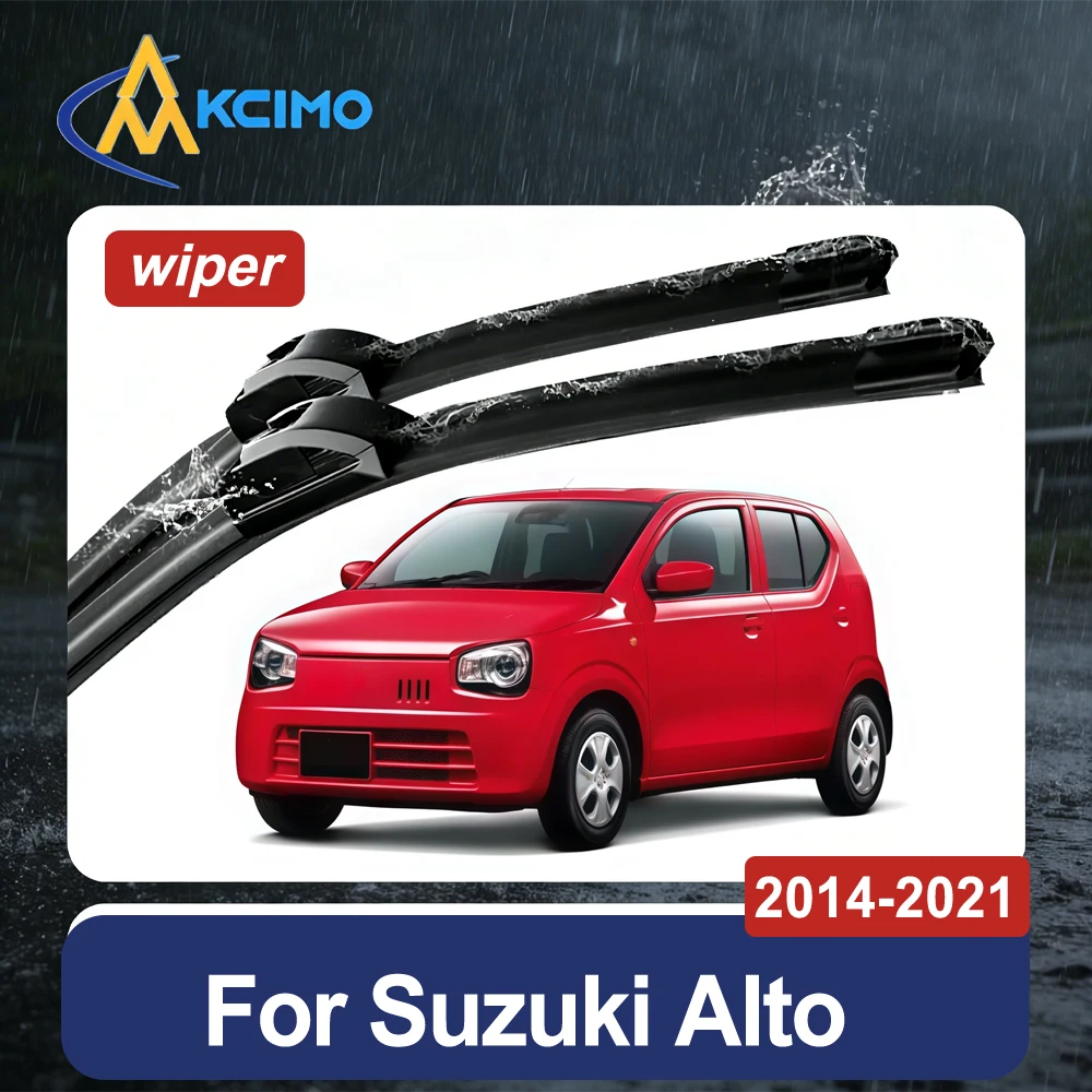 Streak-Free Windshield Wipers Set of 2 For Suzuki Alto HA36S/V 2014-2021 All-Season Rubber Silent Wiper Blades Easy Install