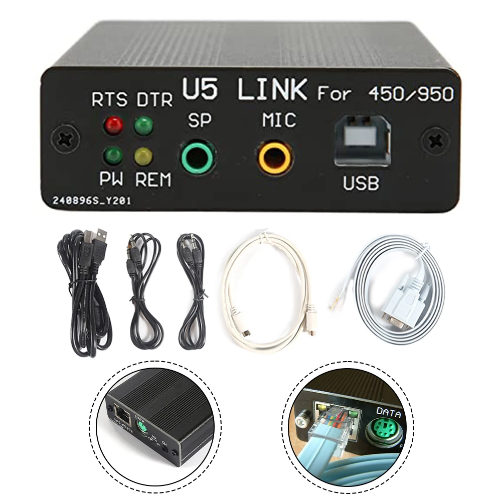 1Pc USB PC Link Adapter Radio Connector For YAESU FT-450D FT-950D FT-991 Data Cable CAT Interface Control Tool