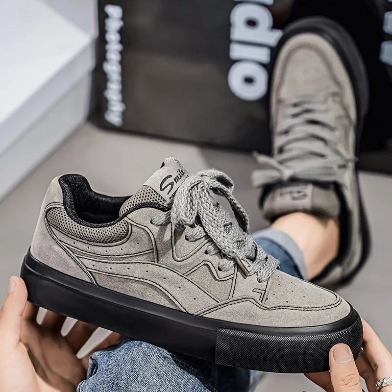 

Осенние новые мужские повседневные модные дизайнерские студенческие кроссовки, удобные нескользящие туфли на плоской подошве с мягкой подошвой, уличная мужская обувь с низким берцем