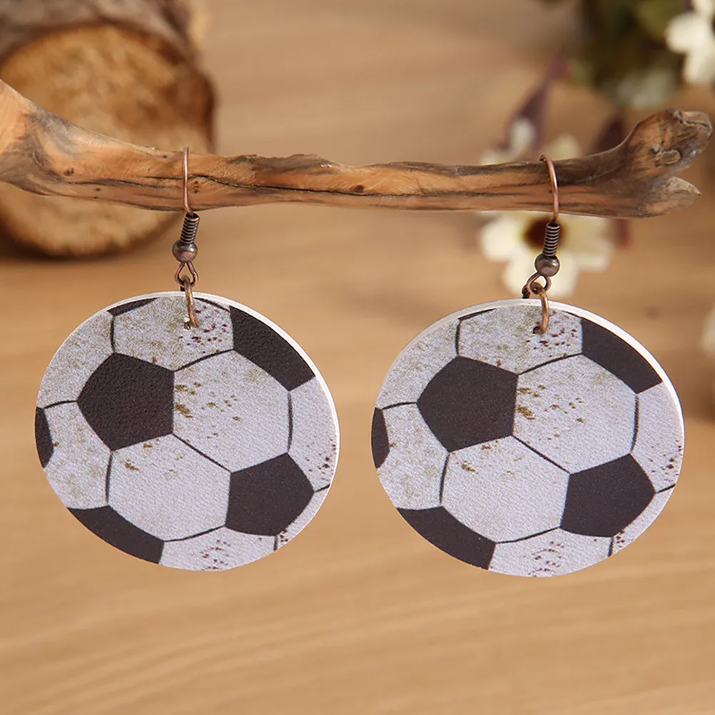 12Pairs Drop Earrings Football Earrings For Game Day Accessories Theme Women Baseball Shape