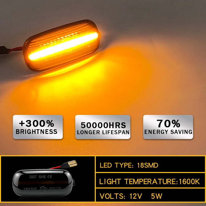 LED Front Fender Side Marker Light For Audi A3 S3 8P A4 S4 RS4 B6 B7 B8 A6 S6 RS6 C5 C7 C6 05-08 Turn Signal Light - view 4