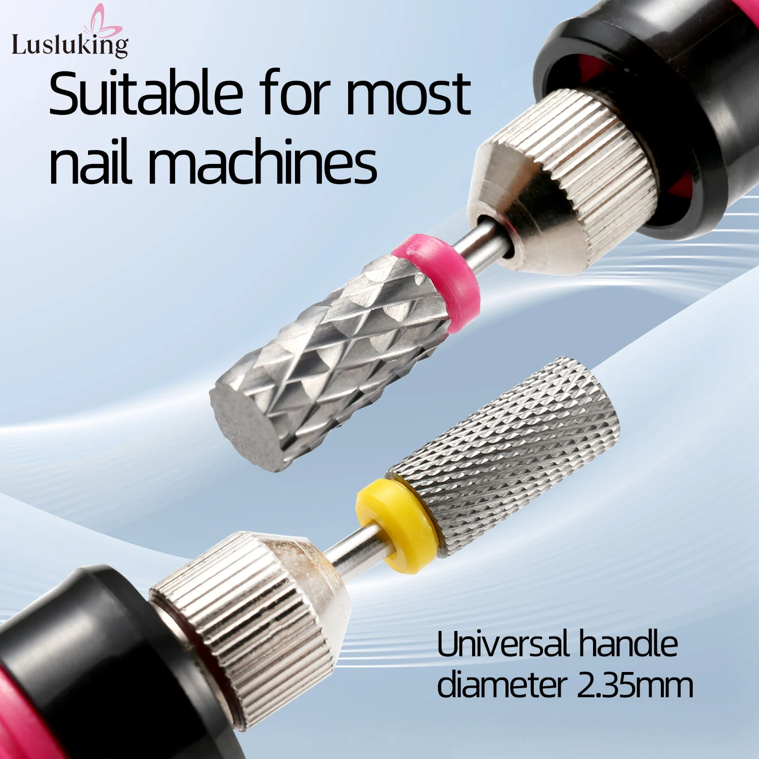 التنغستن الصلب مسمار لقمة ثقب 3/32 "مسطحة رئيس قاطعة المطحنة بت آلة الحفر الكهربائية ل مانيكير باديكير أداة الخشنة حصى #3