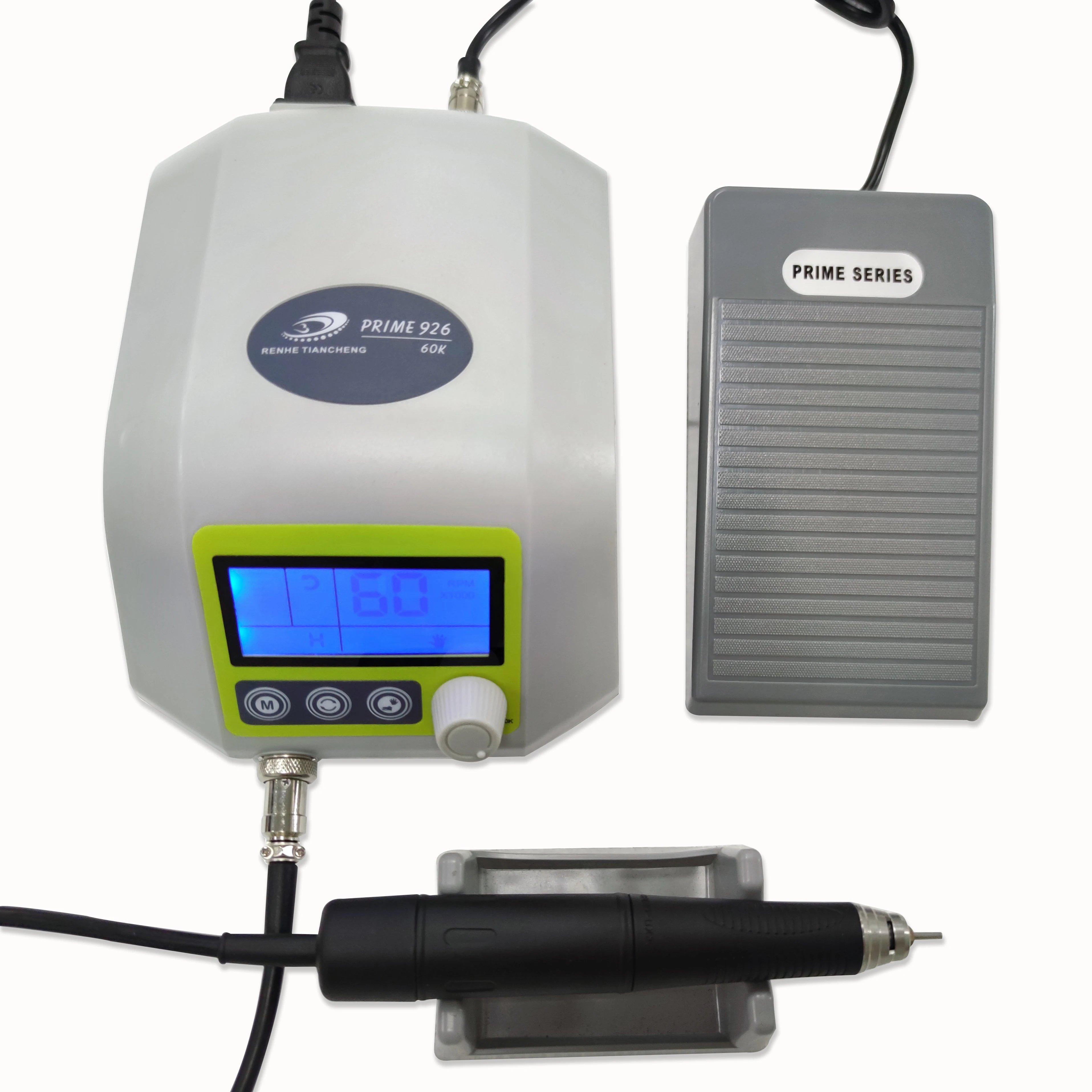LODDEN Dental Machine Brushless Micromotor Prime 926 & Handpiece HP 60000rpm Speed Dentistry Grinding Tools