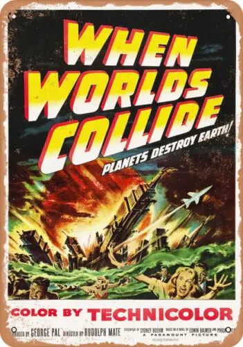 Metal Sign When Worlds Collide 1951 Movie Poster 10