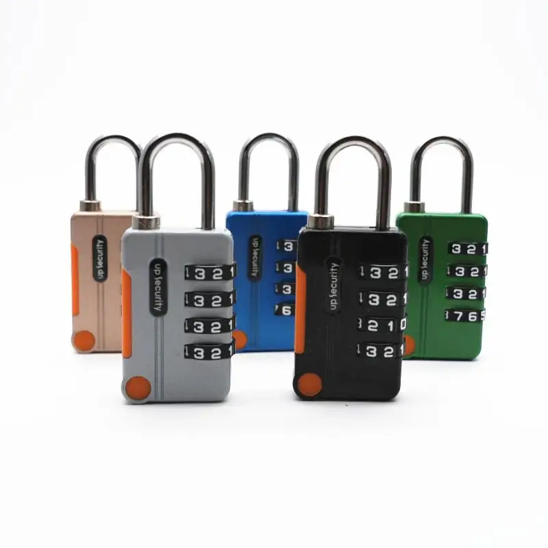 Mehrfarbiges 4-stelliges Zahlenschloss mit rücksetzbarem Code und robustem Metallbügel, perfekt für Fitness-Studio-Schließfächer, Gepäck und Reisen – Detail 8