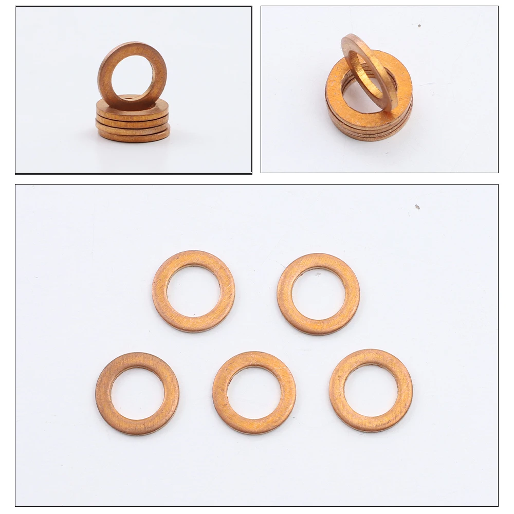 NINDEJIN Copper Flat Washer M5 M6 M8 M10 M12 M14 M16 M18 M20 M22 M24 M27 M30 M33 M36 Plain Washer Flat Gaskets for Screw Bolt